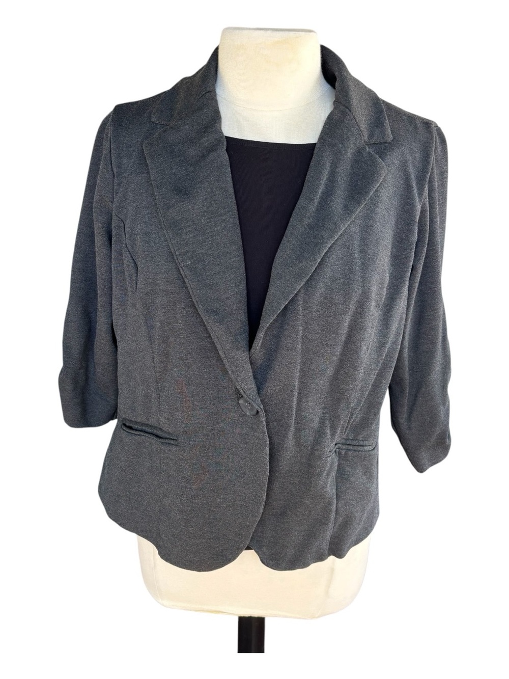 torrid Charcoal Gray Open-Front Blazer Size 2